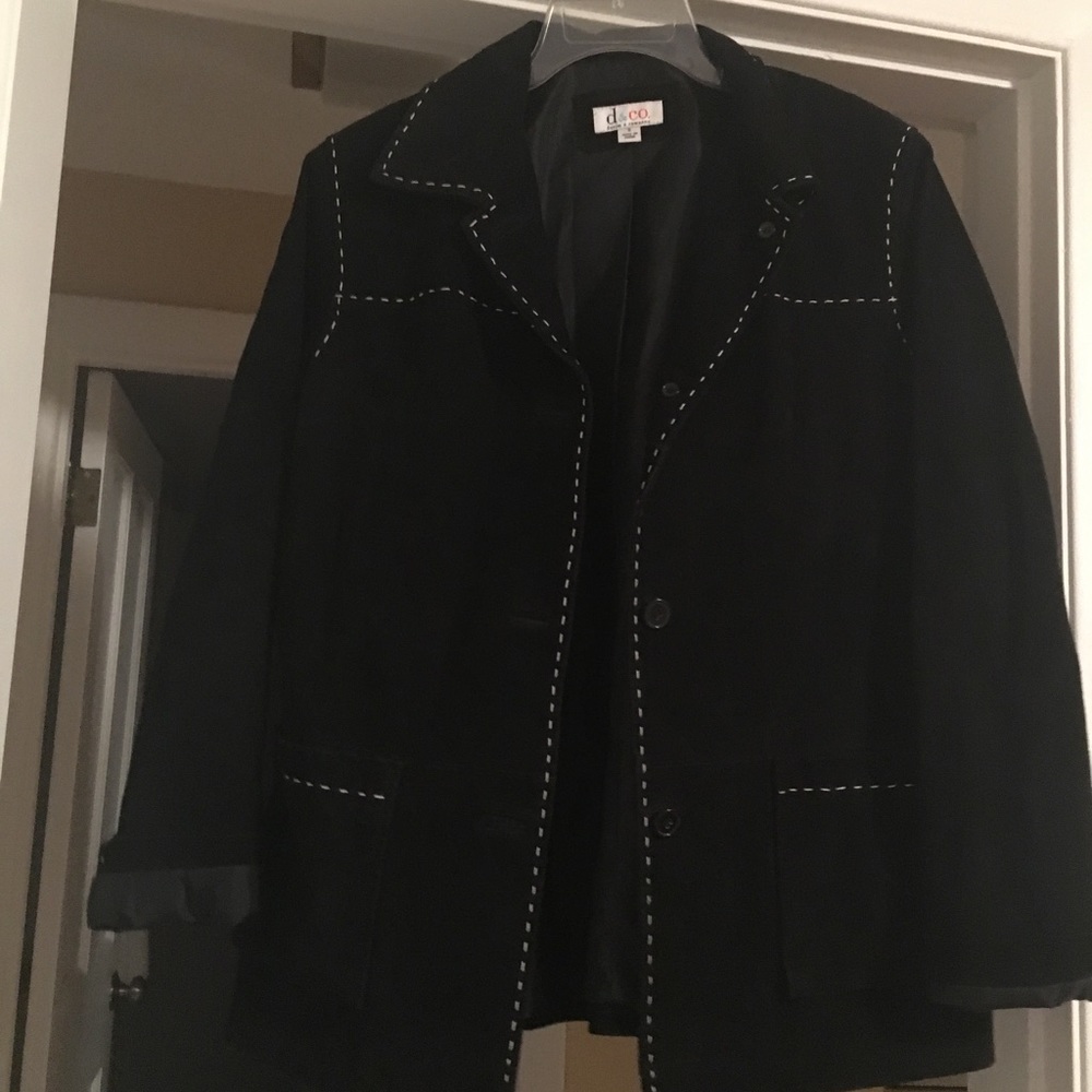 Black suede jacket/ blazer
